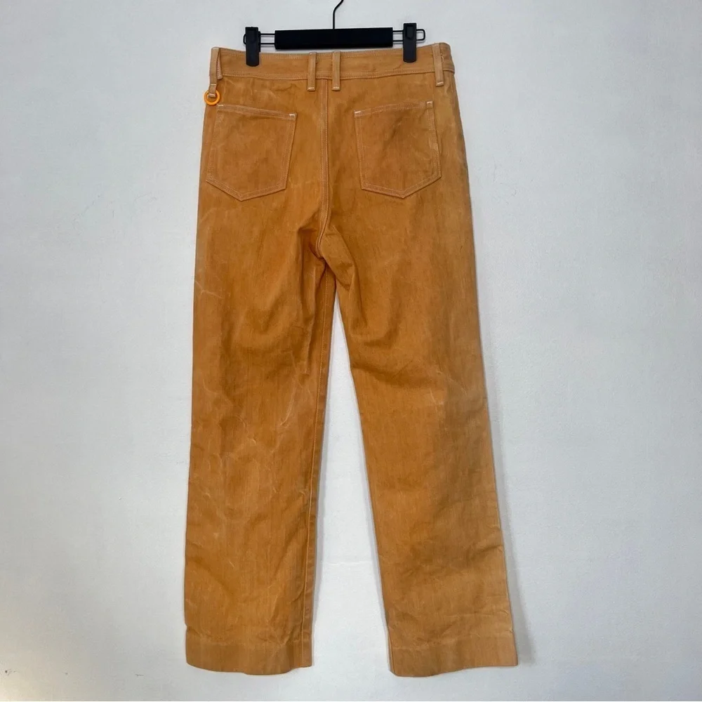 Simon Miller Wide Leg High Rise Denim Jeans Size 29 Gold Orange 100% Cotto - Picture 2 of 15